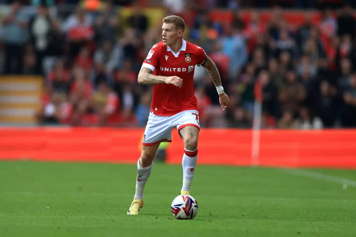 James McClean has made 51 appearances since joining Wrexham last summer. (Image: Getty)